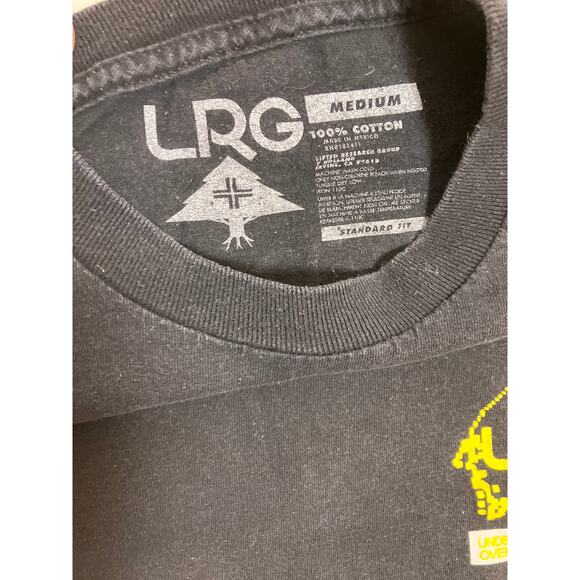 Lifted Research Group LRG Long Sleeve Men's Medium Black Yellow Print - Picture 3 of 5